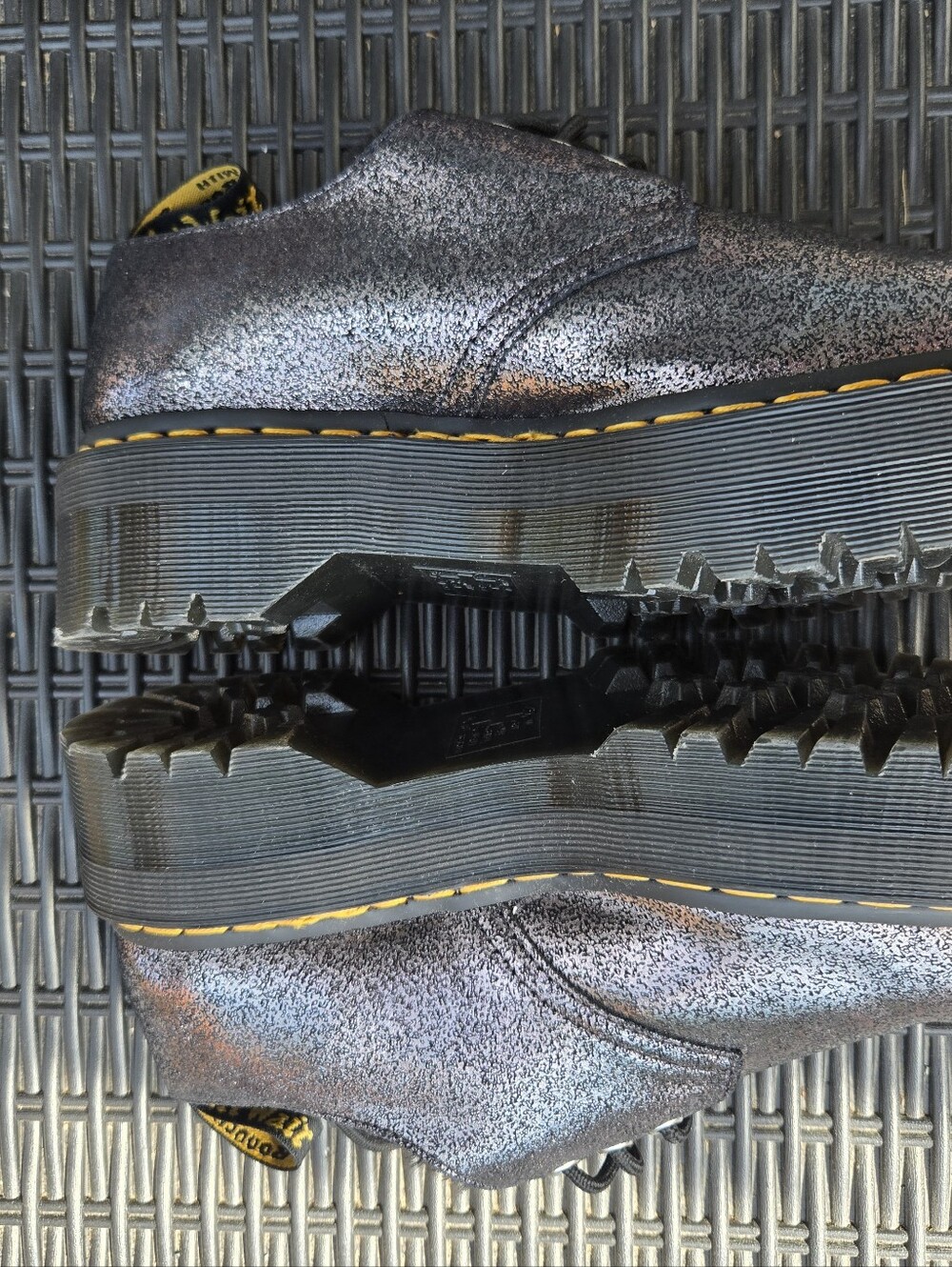 NEW! Dr Martens Platform 1461 3 Eye Metallic Oxfords Womens Size 8 - Picture 12 of 16